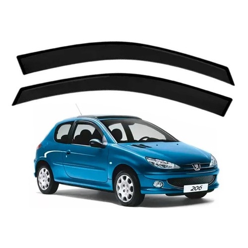 Calha de Chuva Defletor Peugeot 206 Todos 2 Portas Ecoflex em Oferta na Shopee