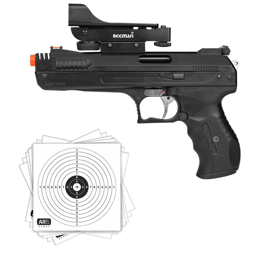 Pistola de Chumbinho Beeman 4.5mm P17 2006 + Alvos em Oferta na Shopee