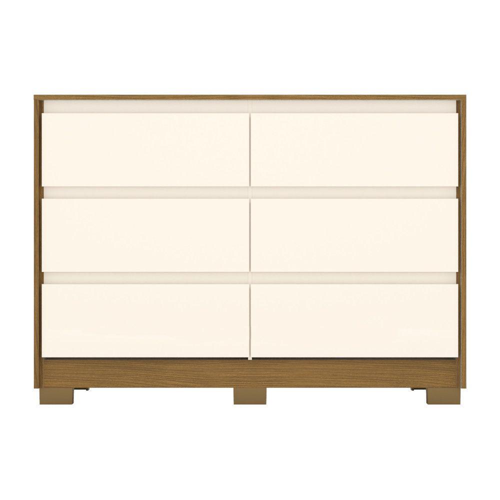 Cômoda Henn D737 Ravenna 6 Gavetas 93x130x48cm - Home & Living