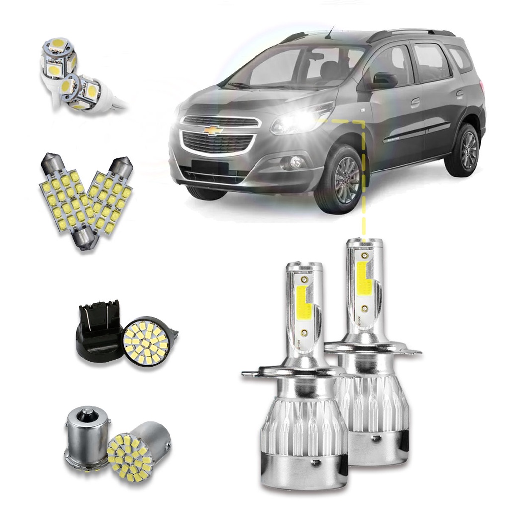 Kit Ultra Led Spin 2012 À 2020 20000Lm Alta Baixa Milha + Leds Internos em Oferta na Shopee