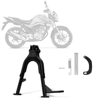 Cavalete Central Tripé Moto Honda Titan 160 2019 Preto Com Suporte E Mola Peças Acessórios De Reposição Cromo Forte