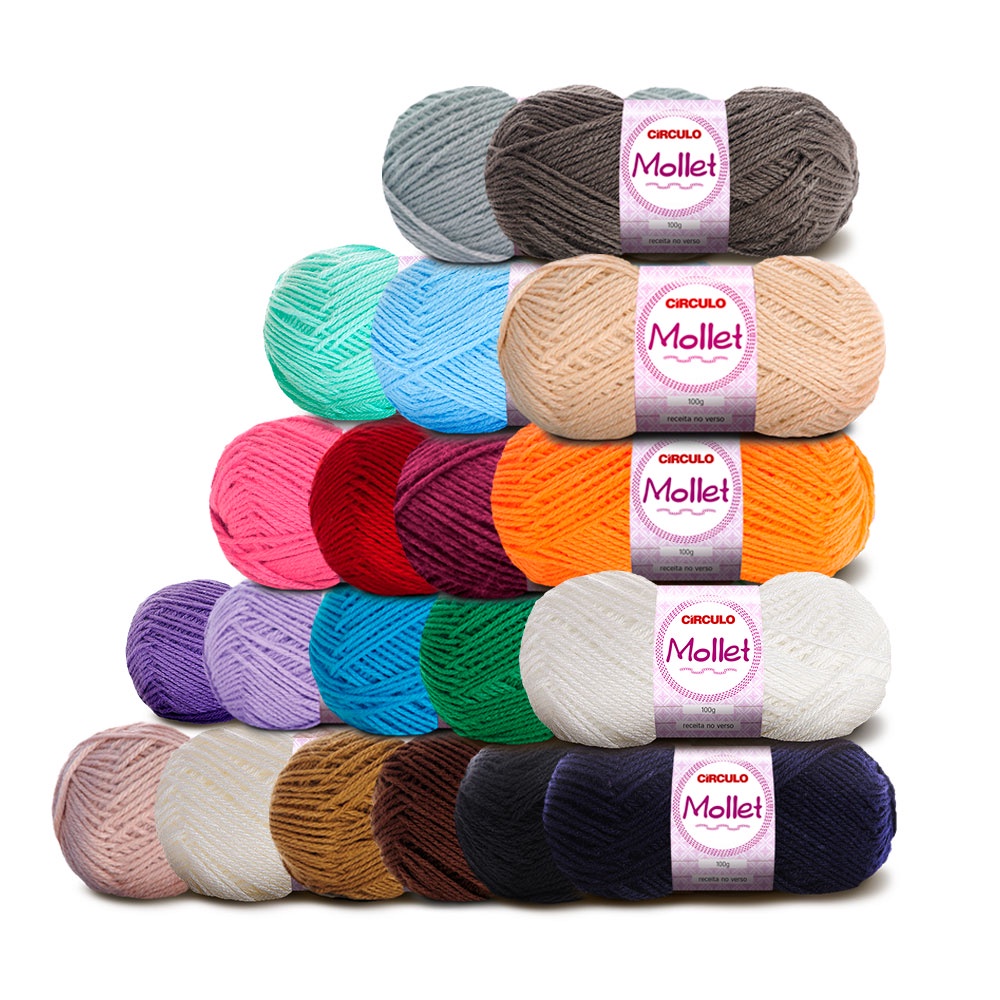 Lã Fio Mollet Círculo 100g 200m Novelo - Tricô e Crochê 1/2 em Oferta na Shopee