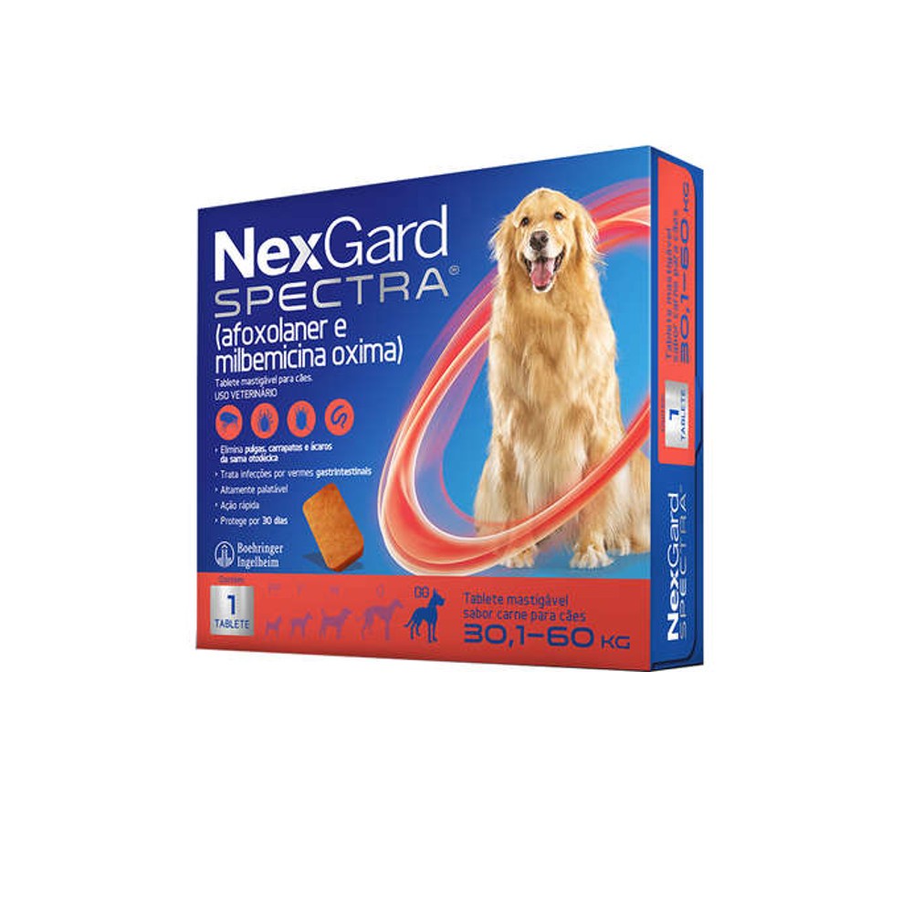 Antipulgas E Carrapatos Nexgard Spectra Cães De 30,1 A 60Kg