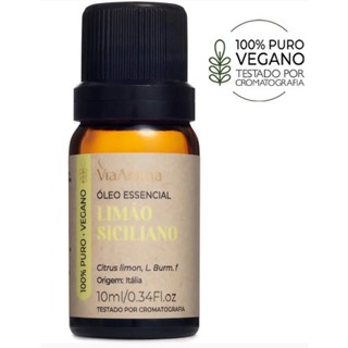 Óleo Essencial de Limão Siciliano para Difusor Elétrico e Aromatizador de Tomada - 100% Puro e Natural - Via Aroma