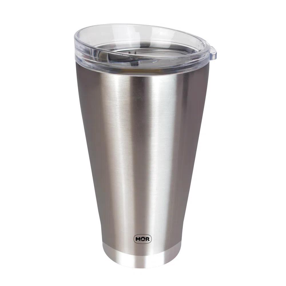 Copo Térmico Para Cerveja C/ Tampa E Abridor 700 Ml Inox Mor