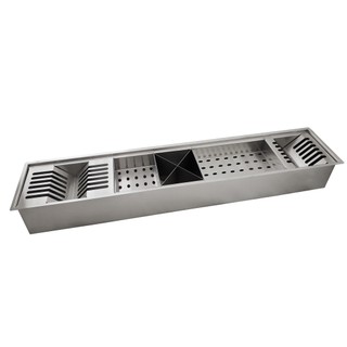 Canal Úmido Organizador Calha De Cozinha em Aço Inox 304 C/5 Módulos Tubrax em Oferta na Shopee