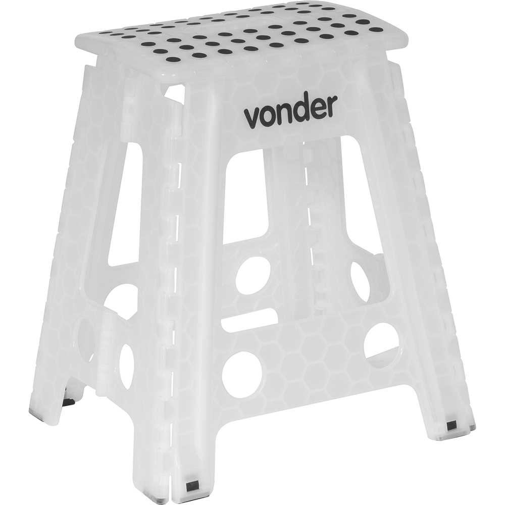 Banqueta Plastica Dobravel 450mm Transparente Vonder