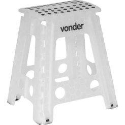 Banqueta Plastica Dobravel 450mm Transparente Vonder