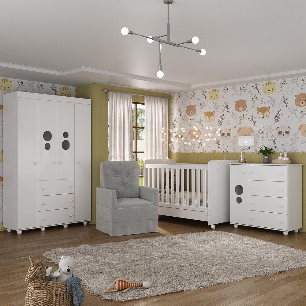 Quarto Completo com Poltrona de Amamentação Pimpolho Multimóveis MP4067 em Oferta na Shopee