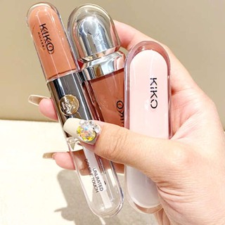 KIKO MILANO cabeça dupla transparente esmalte lábio espelho aqua gloss batom batom 6ml