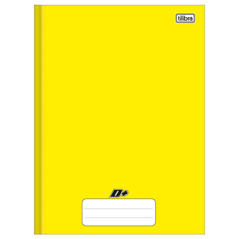 Caderno brochurão capa dura universitário 1X1 48 folhas D mais Amarelo Tilibra - Stationery
