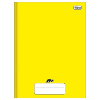 Caderno brochurão capa dura universitário 1X1 48 folhas D mais Amarelo Tilibra