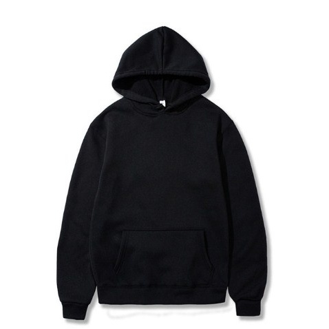 Moletom Canguru Unissex Algodão preço Atacado Promoção Preto Liso Sem Estampa REF1055 MS-MODAS.