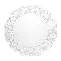 Papel Doilie Rendado Redondo Branco 14cm - 24 un - Rizzo