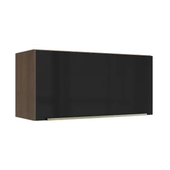 Armário Aéreo 70 cm 1 Porta Rustic/Preto Lux Madesa