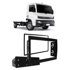 Moldura Painel 1 Din e 2 Din Delivery 7" Polegadas 2017 em Diante Preto