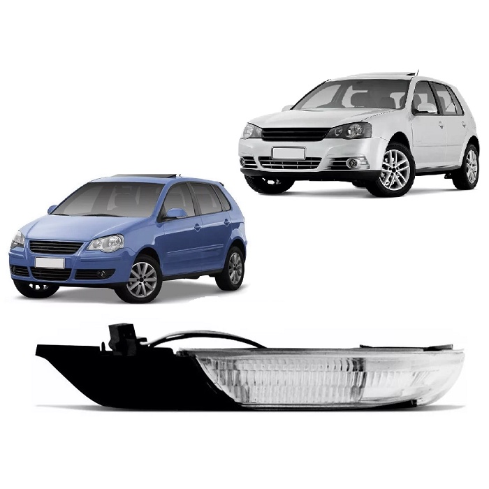PISCA RETROVISOR ESQUERDO POLO 07/14 GOLF 08/12 S/ CHICOTE