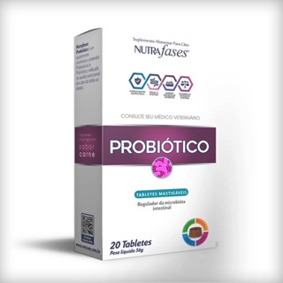 Nutrafases Probiótico Suplemento Alimentar para Cães - 20 Tabletes