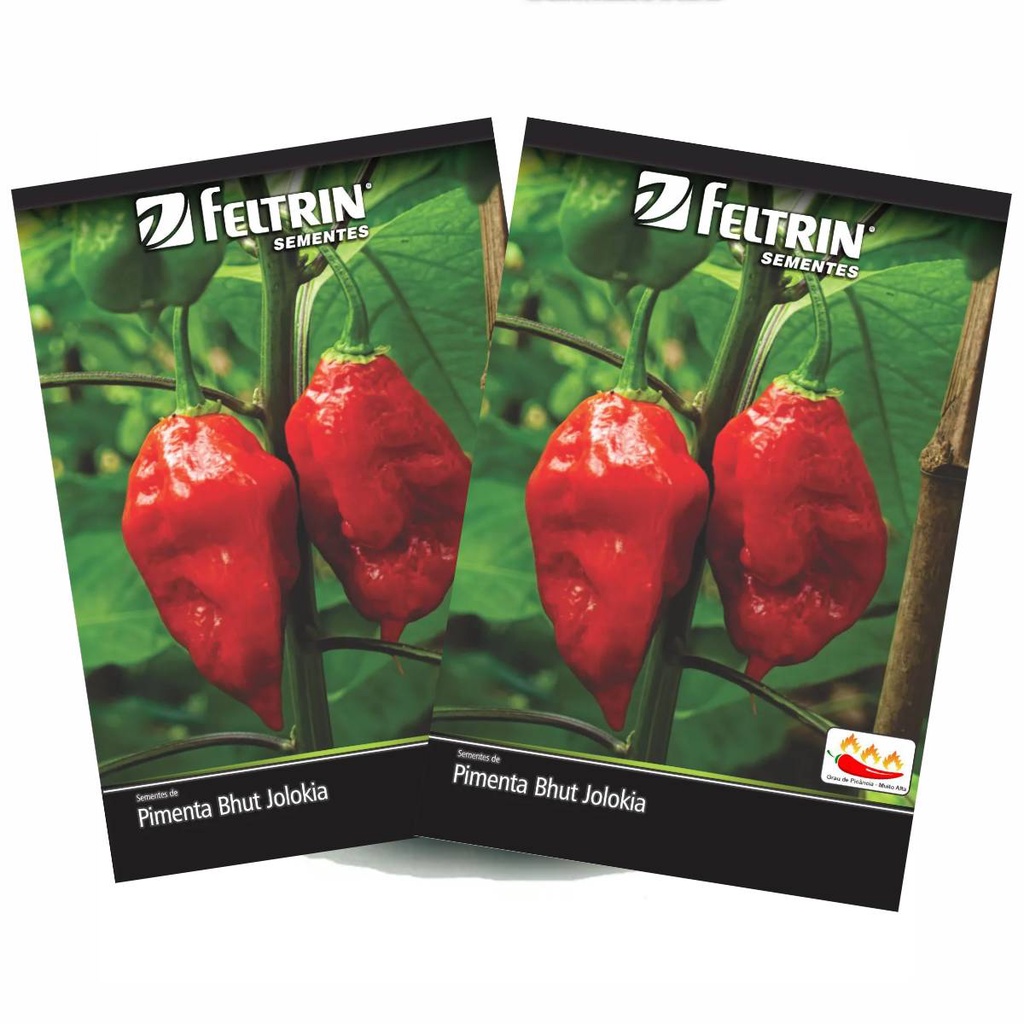 2X Sementes de Pimenta Cascavel (Bhut Jolokia) FELTRIN