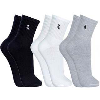 Kit com 3 Pares de Meias Cano Médio Algodão Lupo