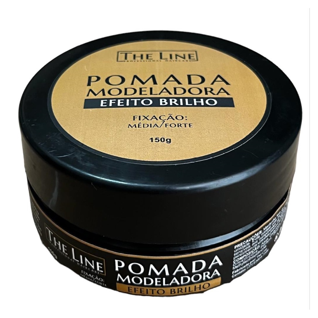 Pomada Modeladora de Cabelo Masculino e Feminino Efeito Brilho Profissional anti-frizz 150g