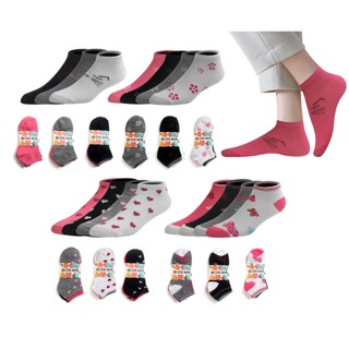 Kit 4 Meias De Conforto De Alta Qualidade Femininas Duplas ESTAMPADA