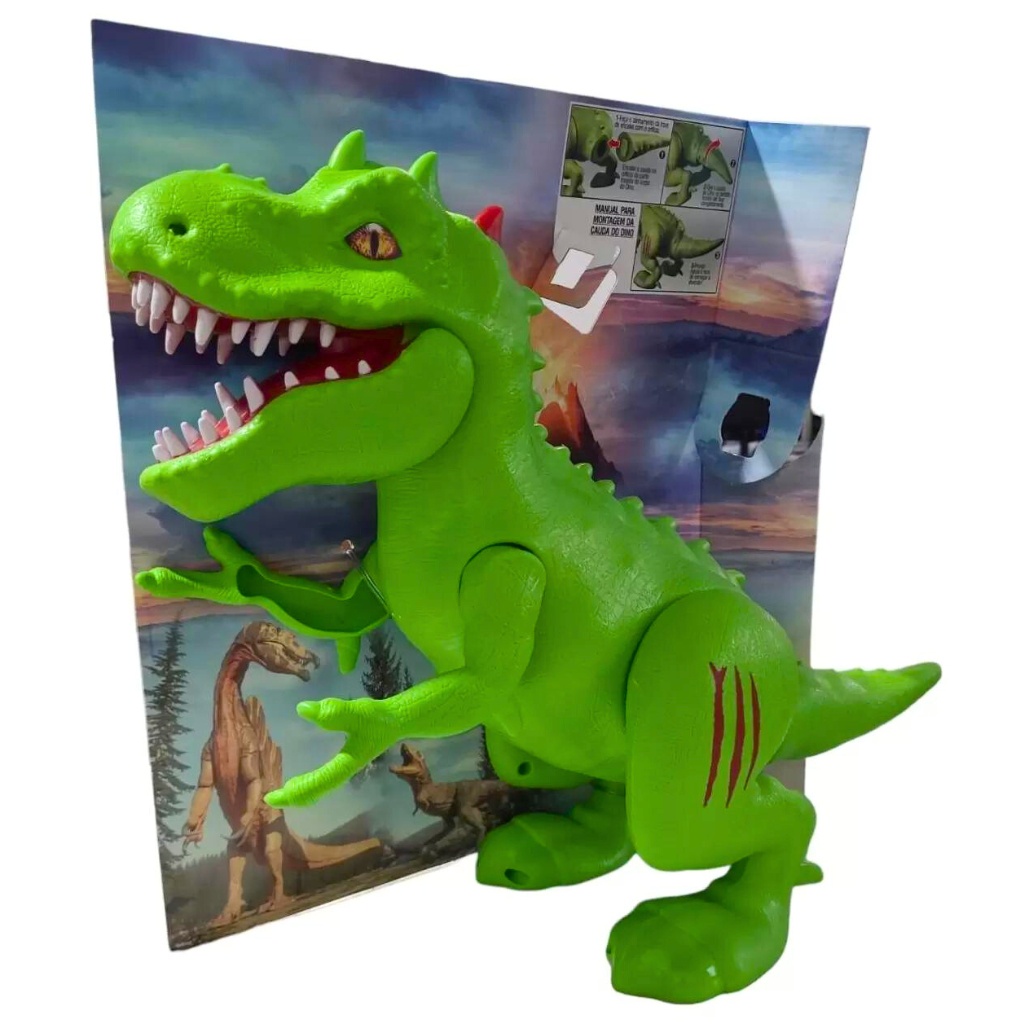 Boneco Articulado Dino Gigantossauro Rex 35cm 900 - Brinquemix - Hobbies & Collections