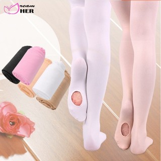 Moda Meia-Calça Profissional De Veludo Com Solas Para Dança/Prática Furos
