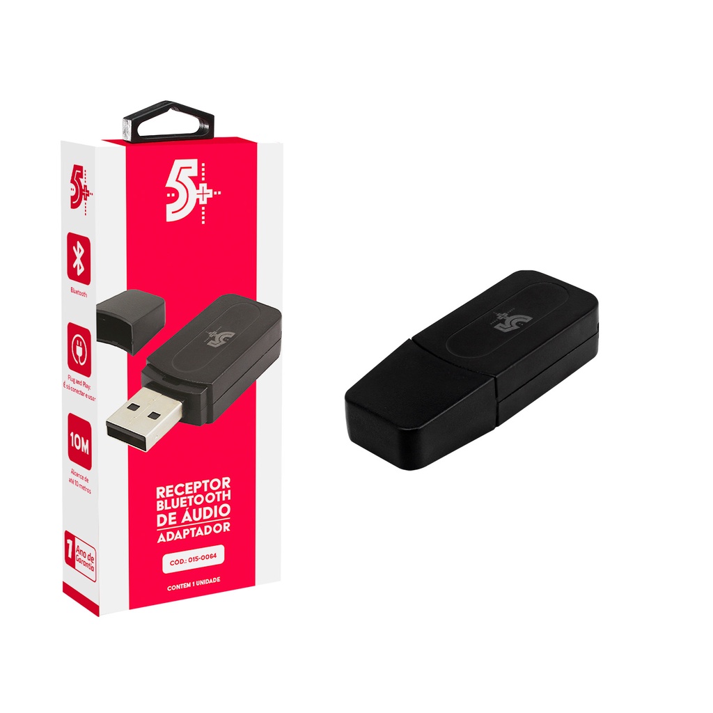 Adaptador Usb Bluetooth Receptor De Música C/ Cabo Auxiliar