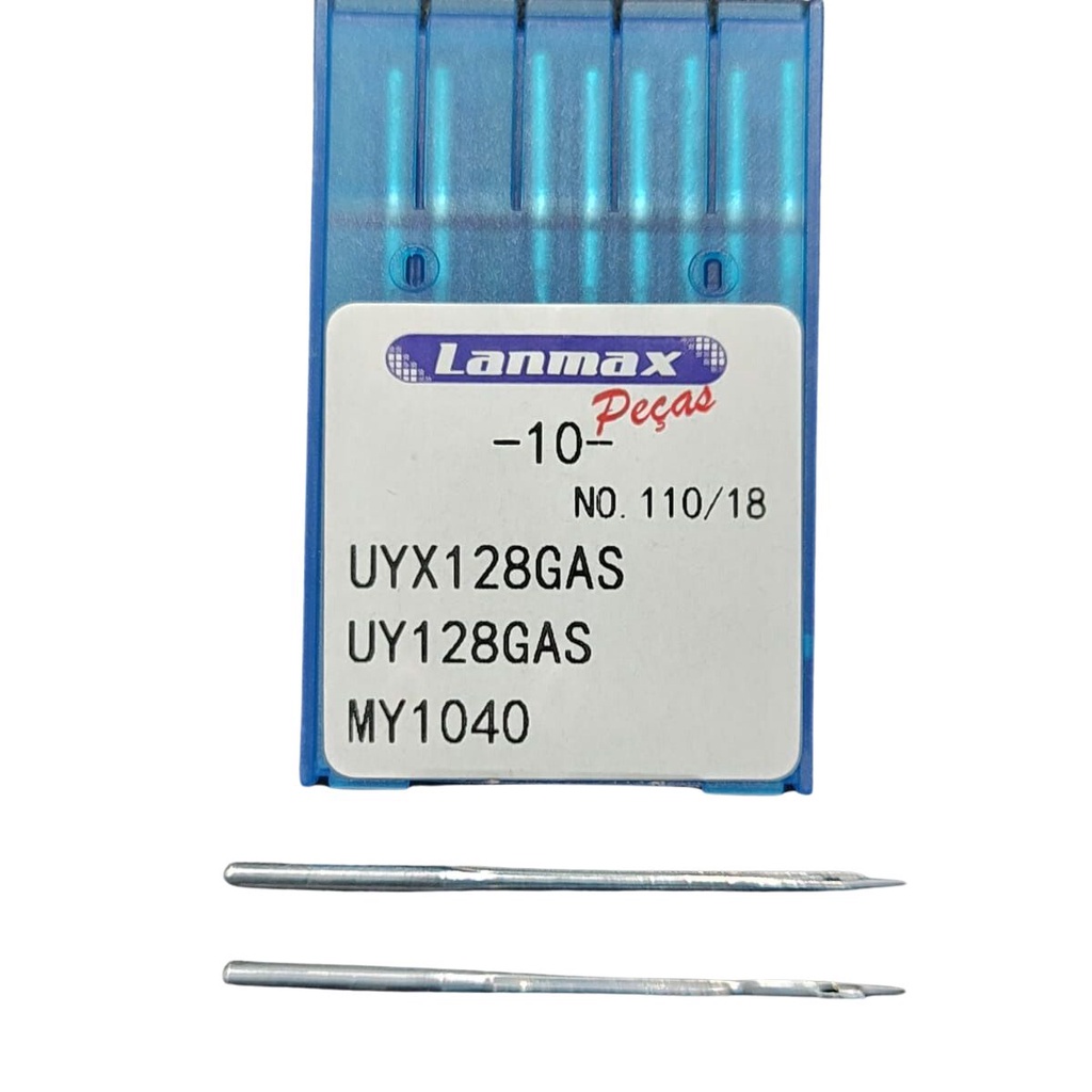 Agulha UYX128 para Máquina Galoneira, Fechadeira Plana, Braço, Cós - PCT C/ 10 - Numero 18