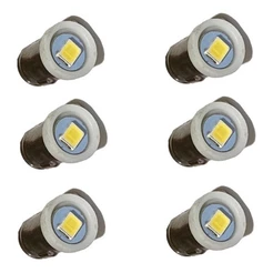 Kit 6 Lampada 75 Led Branco Soquete Latao Painel Fusca