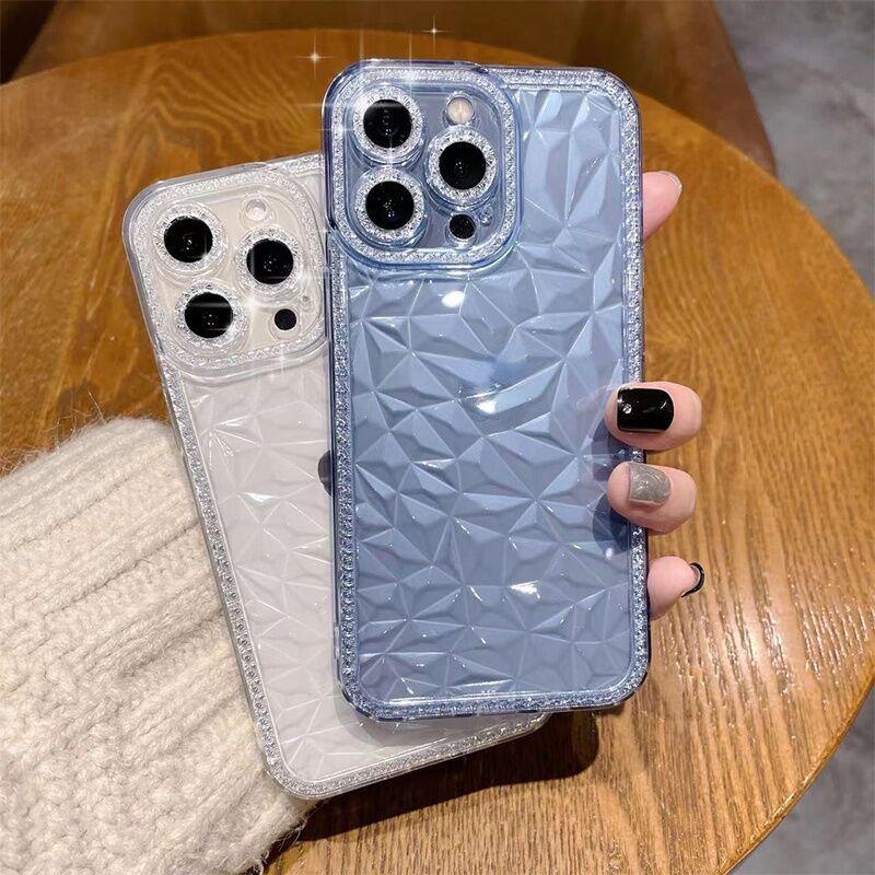 Bling De Cristal Para Samsung A04 A04S A12 M12 M62 A52 A52s A32 A13 A03S A02S M02S A53 A73 A23 A33 A03 A03CORE S22 S22 ULTRA S22 + Mais Caixa Macia Pisca