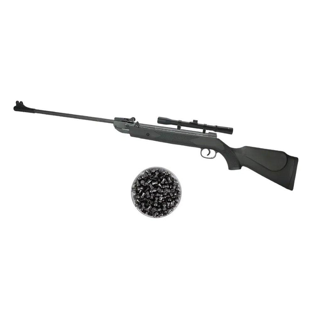 Carabina Pressão Ranger Black 5,5 + Luneta 4x20 + Chumbinho - Sports & Outdoors