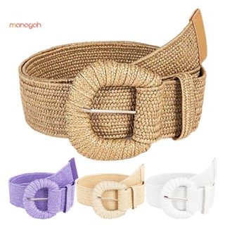 MANAGAH Cinto De Cintura De Palha Retro Boêmia Largo Fivela De Alfinete Ajustável Acessórios De Vestuário De Verão Calças Femininas Uso Diário