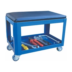Banco Móvel Para Mecânico Sem Gaveta 40x30x29cm Azul - FERCAR