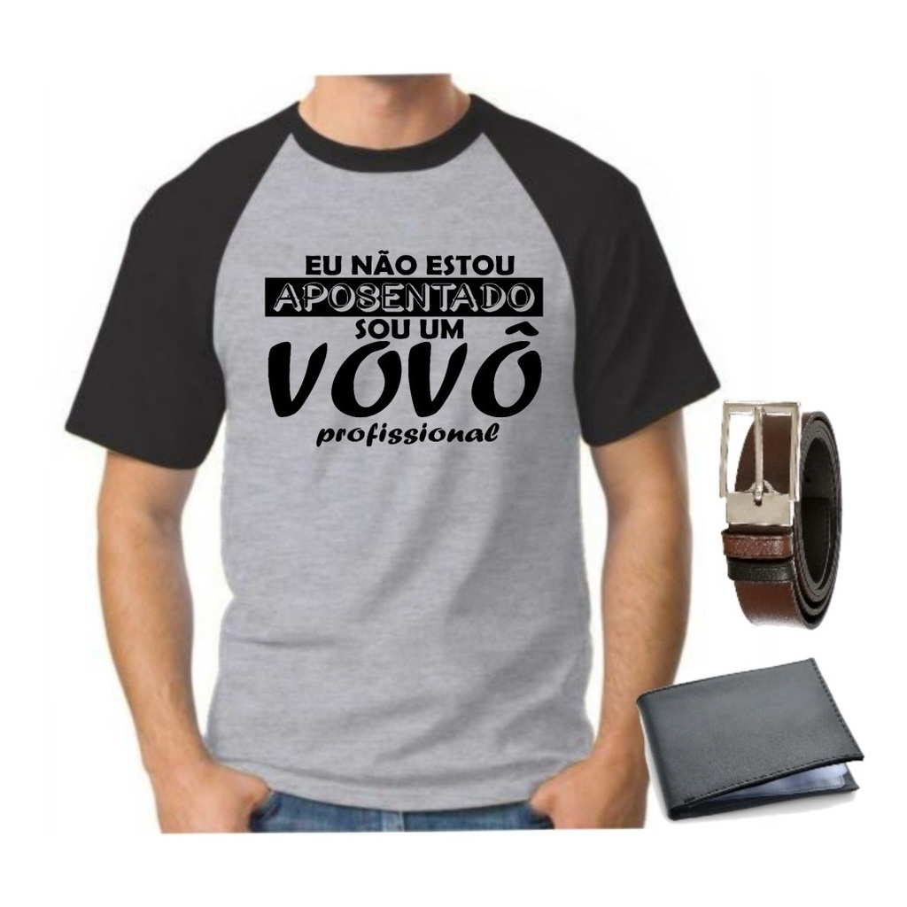 Camiseta Masculina Avô Vovô Profissional Cinto Carteira