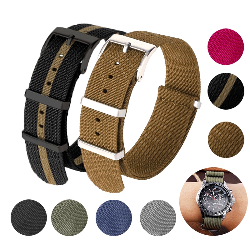 Pulseira De Nylon Macio 20mm 22mm Esporte Militar Tecido De Reposição Universal Da Otan