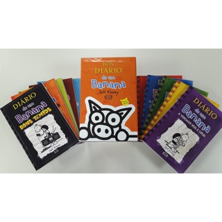 Box Com 10 livros - Diário de um banana + Pôster - Capa Cartão em Oferta na Shopee