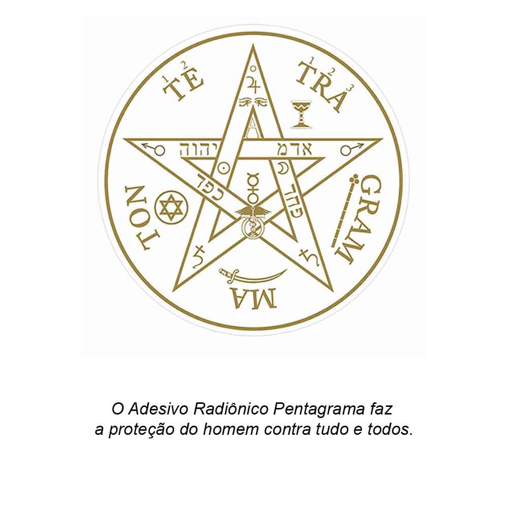 Adesivo Radiônico Pentagrama - Com 3 adesivos - 5cm
