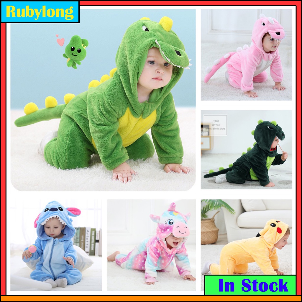 Bebê Unisexo Romper Kigurumi Dinossauro Fofo Pikachu Fatos De Salto Panda Pijamas Para Meninas