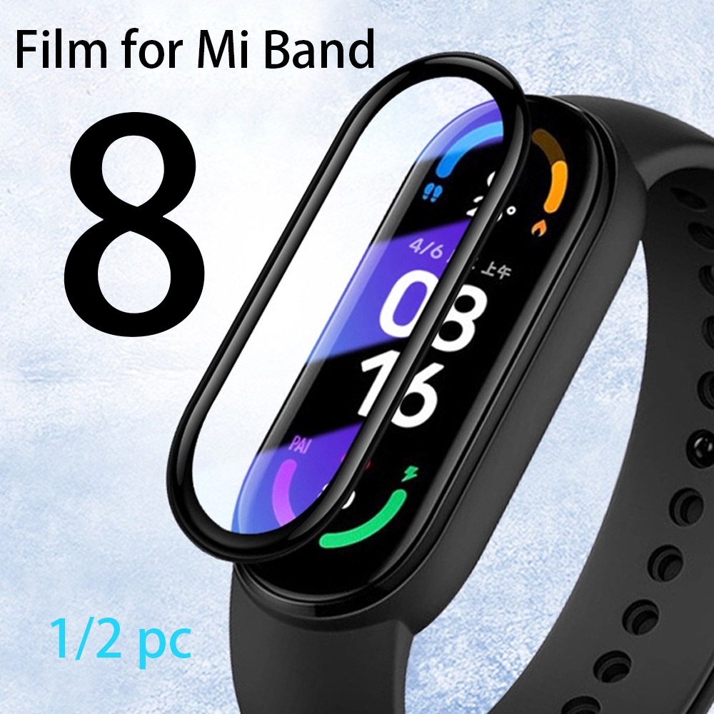 Película De Vidro Para Xiaomi Mi band 8 Strap Screen Protector SmartWatch Acessórios Miband8