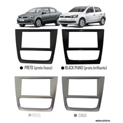 Moldura De Painel 2 Din Vw Gol e Voyage G6 Moldura interruptores