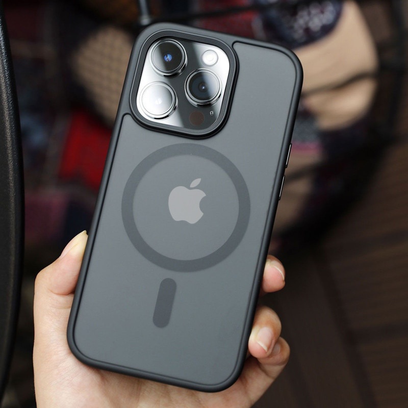 Luxo Magnético Para Magsafe Capa De Carregamento Sem Fio iPhone 16 15 11 12 13 14 Pro Max Fosco Caso À Prova De Choque