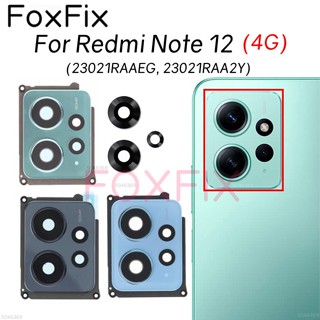 Lente De Vidro Da Câmera Traseira Com Moldura Bezel Substituição Para Xiaomi Redmi Note 12 4G 23021RAAEG 23021RAA2Y
