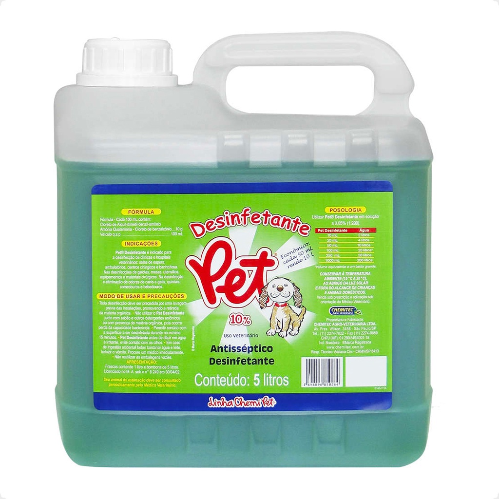 Desinfetante Pet Chemitec Herbal - 5 Litros