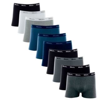 Kit com 10 Cuecas Boxer Cotton Plus Size Mash