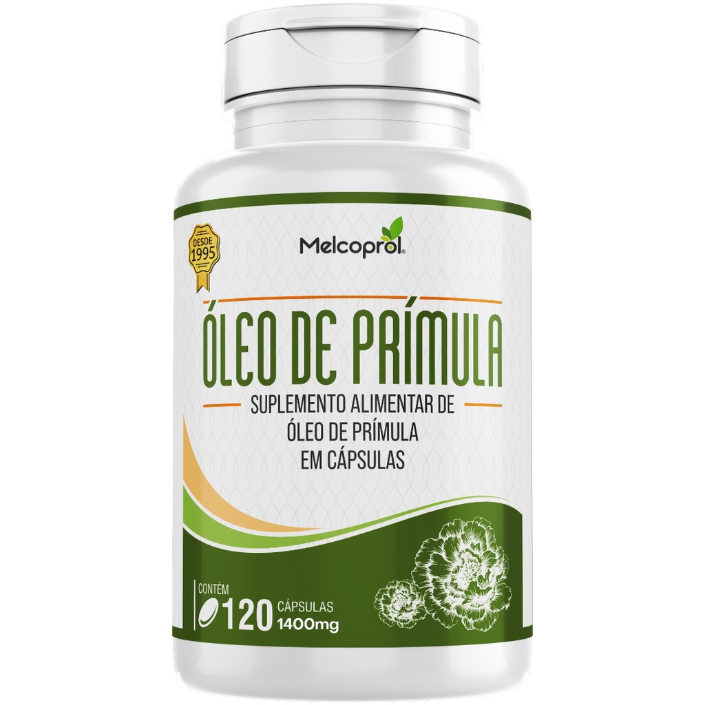 Óleo de Primula p/TPM 120 cápsulas 1400mg Ácido Gama Linoleico GLA Prímula Melcoprol