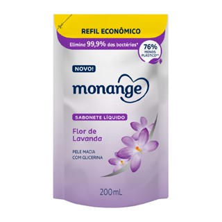 Refil Sabonete Líquido Corporal Flor Lavanda Monange 200 ml