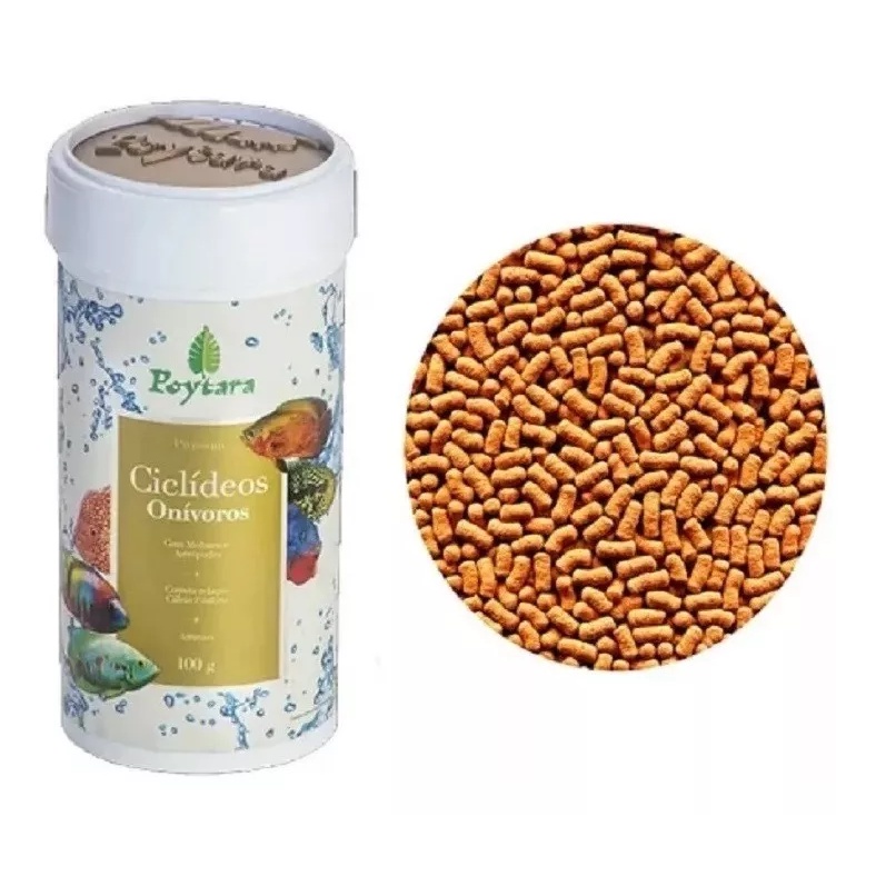 Ração Poytara Onivoros 100g Ciclideos Oscar