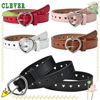CLEVER Cinto De Fivela De Coração De Pêssego Cintura Infantil Fofo Casual
